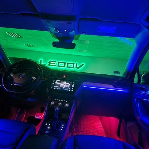 LED Ambientebeleuchtung im VW Tiguan mit Knopfsteuerung